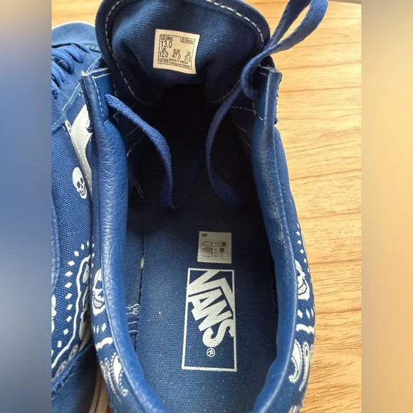 Vans Old Skool Navy Bandana Skull Print Sneakers | Men’s Size 13 - Picture 6 of 10